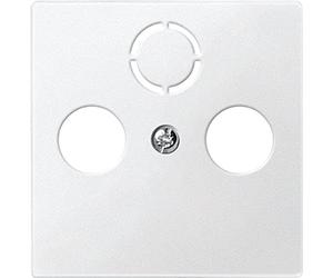 Merten 297519 System M Plaque Centrale pour Prise d'antenne Blanc Polaire, 297519