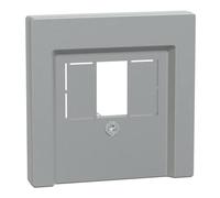 Merten 297960 central plaque pour TAE/Audio/USB, Aluminium, System M