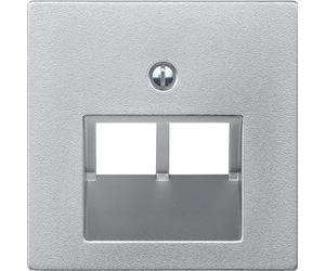 Merten 298060 Plaque centrale pour insert UAE, 2 voies, aluminium, système M
