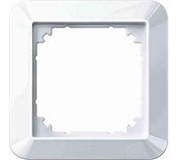 Merten 389119 Cadre de Plaque de Doigt pour Prise Simple/Interrupteur Blanc Polaire Brillant 1 m