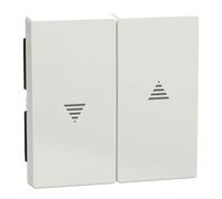 Interrupteur à bascule Merten pour volets roulants et boutons poussoirs, blanc polaire brillant 432419