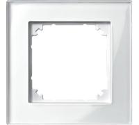 Merten 489119 M-PLAN Cadre en verre véritable, blanc brillant