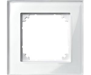 Merten 489119 M-PLAN Cadre en verre véritable, blanc brillant