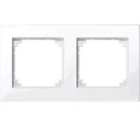 Merten 515225 M-PLAN Cache pour 2 prises Blanc brillant