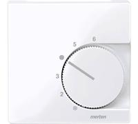 Merten 534725 Plaque centrale pour insert de thermostat d'ambiance avec contact inverseur, blanc actif brillant, système M