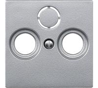 EL SM 297560 - Plaque centrale pour prise d'antenne : système M, aluminium