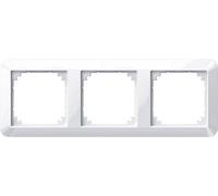 Merten 389319 Cadre 3 Bandes Blanc Polaire Brillant