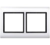Merten 400219 Plaque de finition AQUADESIGN double Blanc polaire