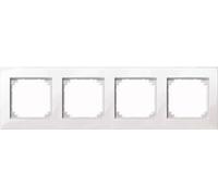 Merten Cadre quadruple M-Plan blanc polaire brillant 515419 (515419)