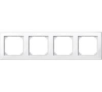 Merten Cadre quadruple M-Smart blanc polaire brillant 478419 (478419)