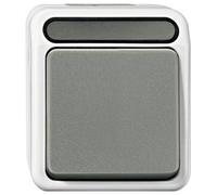 Interrupteur marche/arrêt Merten , 2000 pôle, gris clair, AQUASTAR MEG3116-8029