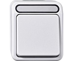 Merten Interrupteur arrêt/changement, Bouton + interrupteur, Blanc