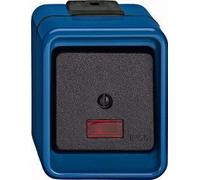 Merten Interrupteur de contrôle à bascule, Bouton + interrupteur, Bleu, Noir