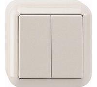 Merten Interrupteur de série, Bouton + interrupteur, Blanc