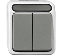 Merten Interrupteur de série, Bouton + interrupteur, Gris