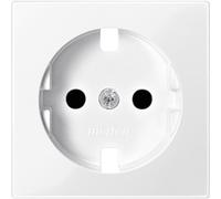 Merten MEG2330-0319 Plaque centrale pour élément de prise de courant à contact de protection, protection contre les contacts accidentels, blanc polaire brillant, système M