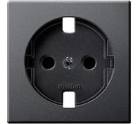 Merten MEG2330-0414 Plaque centrale pour élément de prise de courant à contact de protection, protection contre les contacts accidentels, anthracite, système M