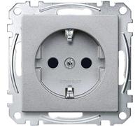 Merten MEG2400-0460 Prise SCHUKO, BRS, bornes à vis Lift, aluminium, System M