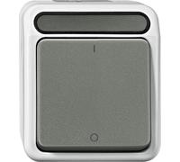 Merten MEG3644-8029 Interrupteur, 3 pôles, gris clair, AQUASTAR