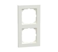 Schneider Electric Plaque double Merten M-Pure MEG4020-3619 Blanc polaire