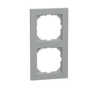 Schneider Electric Cadre Merten MEG4020-3660 M-Pure en aluminium 2 prises