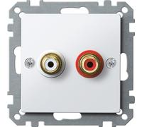 Merten MEG4350-0319 System M Prise de courant pour connexion audio Blanc polaire brillant