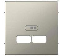 Merten MEG4367-6050 Zentralplatte für USB Ladestation-Einsatz, System Design, Nickelmetallic