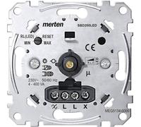 Merten MEG5134-0000 Variateur encastré Adapté pour ampoule: Ampoule électrique, Lampe halogène, Lampe LED aluminium