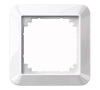 Schneider Electric Cadre de plaque 389119 pour prise simple/interrupteur Blanc polaire brillant 1 m
