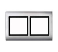 Merten 400260 plaque de finition AQUADESIGN, 2 postes, aluminium aluminium G