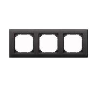 Schneider Electric Cadre pour prise et interrupteur Merten M-Plan 486314, 3 prises, anthracite