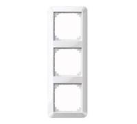 Merten 389319 Cadre 3 Bandes Blanc Polaire Brillant