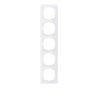 Merten MEG4050-3619 M-Pure Cadre 5 voies Blanc polaire, Plaques Murales pour Prises Électriques