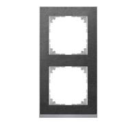 Merten Merten Cadre décoratif 2-fach ardoise/aluminium MEG4020-3669 Quantité:1