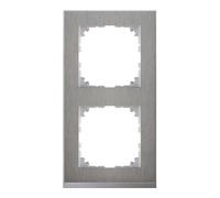 Merten Merten Cadre décoratif 2 fois acier inoxydable/aluminium MEG4020-3646 Quantité:1