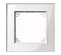 Merten Merten Cadre en verre 1f. blanc brillant/ws 489119 Quantité:1