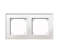 Merten Merten Cadre verre 2f. blanc brillant/ blanc mat horizontal/vertical 489219 Quantité:1