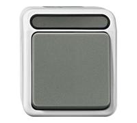 Merten Interrupteur marche/arrêt AQUASTAR MEG3116-8029 — unipolaire, gris clair, IP44