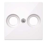 Merten Plaque Centrale pour Prises d'antenne, système M, Blanc Brillant MEG4122-0325