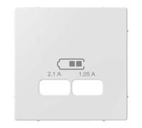 Plaque centrale pour station de charge USB, blanc actif brillant, système M, MEG4367-0325