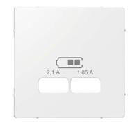 Merten Merten Plaque centrale pws/brillant pour prise de charge USB MEG4367-0319 Quantité:1