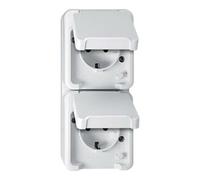 Merten Merten Prise double SCHUKO gris clair MEG2328-8029 Quantité:1