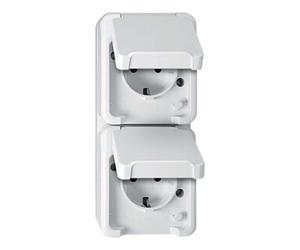 Merten Merten Prise double SCHUKO gris clair MEG2328-8029 Quantité:1