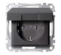 Merten Merten Prise SCHUKO anthracite avec couvercle rabattable MEG2311-0414 Quantité:1
