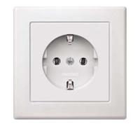 Merten Merten Prise SCHUKO avec plaque de recouvrement complète pws MEG2301-1619 Quantité:1