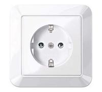 Merten Merten Prise SCHUKO aws/gl avec plaque de recouvrement complète MEG2301-1025 Quantité:1