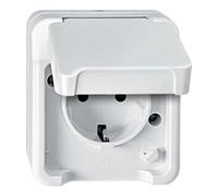 Prise 2P+T avec clapet Merten 4074944 AQUASTAR gris clair