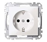 Schneider Electric Prise Merten MEG2300-0319 2P+T allemand, protection enfants, blanc brillant