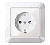 Merten Merten Prise SCHUKO pws/gl avec plaque de recouvrement complète MEG2301-1019 Quantité:1