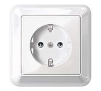 Merten Merten Prise SCHUKO pws/gl avec plaque de recouvrement complète MEG2301-1219 Quantité:1